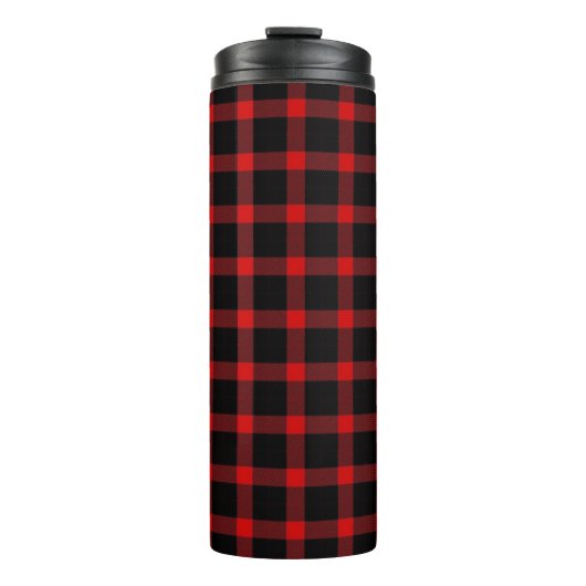 Kerst/winter rustieke flanel thermosbeker (Voorkant)