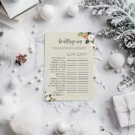 Kerst Winter Scattergories Bruidsdouche Spel  Kaart