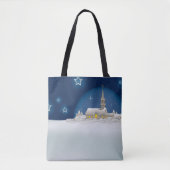 Kerst Winter Scène Tote Bag (Voorkant)