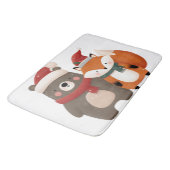 Kerst/Winter Schattige Beer & Fox Badmat (Gekanteld)