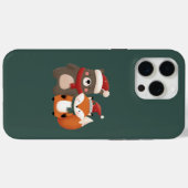 Kerst/Winter Schattige Beer & Fox Case-Mate iPhone Case (Achterkant (horizontaal))