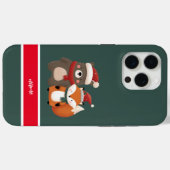 Kerst/Winter Schattige Beer & Fox Case-Mate iPhone Case (Achterkant (horizontaal))