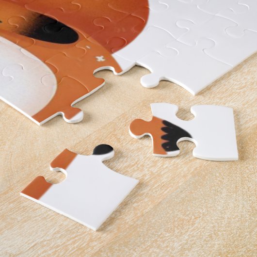 Kerst/Winter Schattige Beer & Fox Legpuzzel (Zijkant)