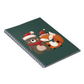 Kerst/Winter Schattige Beer & Fox Notitieboek (Rechterzijde)