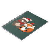 Kerst/Winter Schattige Beer & Fox Notitieboek (Linkerzijde)