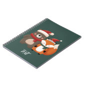 Kerst/Winter Schattige Beer & Fox Notitieboek (Linkerzijde)