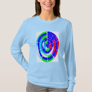 Kerst winter seizoen ovale doolhof t-shirt
