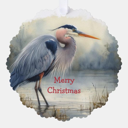 Kerst Winter Sneeuw Bomen Kardinaal Ouders Ornament Kaart (Voorkant)