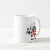 Kerst Winter Sneeuw Camping Pas getrouwd Paar Vos Koffiemok (Voorkant rechts)