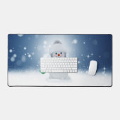 Kerst winter sneeuwpop SlipperyJoe groene sjaal Bureaumat (Keyboard & Muis)