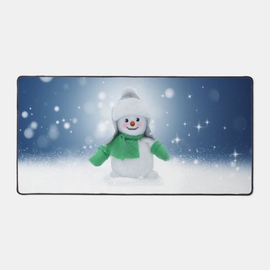 Kerst winter sneeuwpop SlipperyJoe groene sjaal Bureaumat (Voorkant)