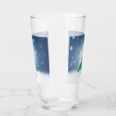 Kerst winter sneeuwpop SlipperyJoe groene sjaal Glas (Rechts)