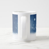 Kerst winter sneeuwpop SlipperyJoe groene sjaal Grote Koffiekop (Achterkant)