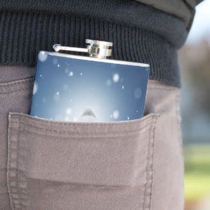 Kerst winter sneeuwpop SlipperyJoe groene sjaal Heupfles