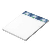 Kerst winter sneeuwpop SlipperyJoe groene sjaal Notitieblok (Linkerzijde)