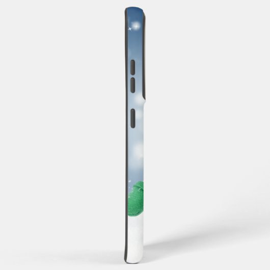 Kerst winter sneeuwpop SlipperyJoe groene sjaal Samsung Galaxy Hoesje (Rechterkant)