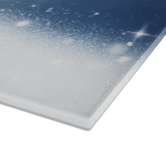 Kerst winter sneeuwpop SlipperyJoe groene sjaal Snijplank (Hoek)