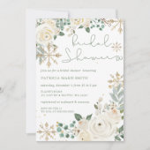 Kerst Winter Sneeuwvlok Bloemen Vrijgezellenfeest Kaart (Voorkant)