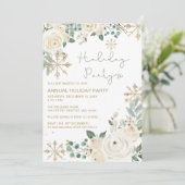 Kerst Winter Sneeuwvlokken Vakantie Feest Kaart (Staand voorkant)