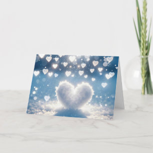 Kerst Winter Snow Hearts Feestdagen Kaart