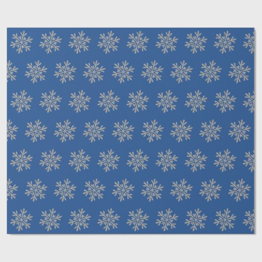 Kerst Winter Snowflake Wrapping papier (Vlak)
