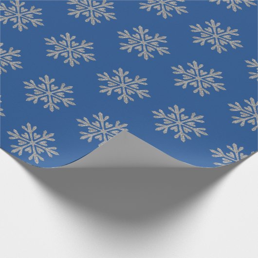 Kerst Winter Snowflake Wrapping papier (Hoek)