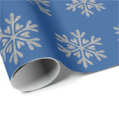 Kerst Winter Snowflake Wrapping papier (Rol Hoek)