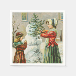 kerst-winter-Snowman Servet