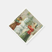 kerst-winter-Snowman Servet (Hoek)