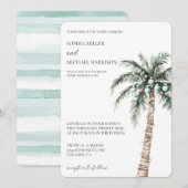Kerst Winter Tropische Palm Tree Wedding Kaart (Voorkant / Achterkant)
