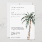 Kerst Winter Tropische Palm Tree Wedding Kaart (Voorkant)