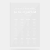 Kerst Winter Trouwstoel Grafiek Acryl Acryl Bord (Voorkant)