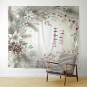 Kerst Winter Vakantie Achtergrond Wandkleed (In Situ (horizontaal))