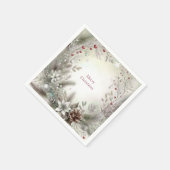 Kerst Winter Vakantie servet (Hoek)