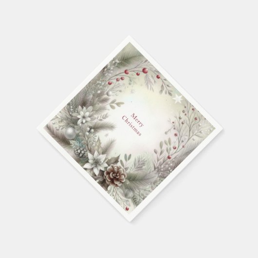 Kerst Winter Vakantie servet (Hoek)