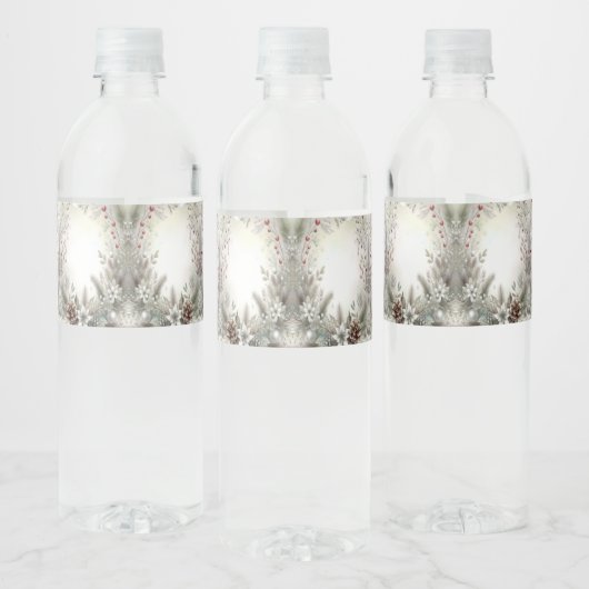 Kerst Winter Vakantie Waterfles Label Etiket (Flessen)