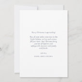 Kerst Winter Village Landschap Blauw Foto Feestdagenkaart (Achterkant)