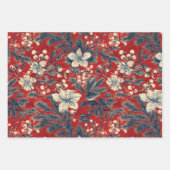 Kerst Winter Vogels Rustieke Decoupage Vintage Inpakpapier Vel (Voorkant)