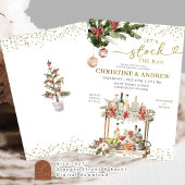 Kerst Winter Voorraad de Bar Koppel Bruisfeest Kaart
