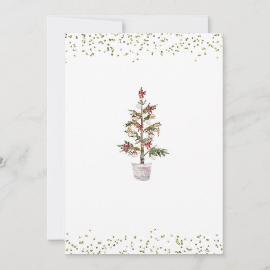 Kerst Winter Voorraad de Bar Koppel Shower Kaart (Achterkant)