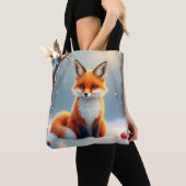Kerst Winter Vos Tote Tas (Dichtbij)
