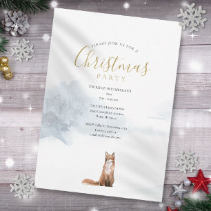 Kerst Winter Vos Vakantie Feest Kaart
