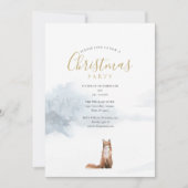 Kerst Winter Vos Vakantie Feest Kaart (Voorkant)