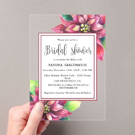 Kerst Winter Vrijgezellenfeest Acryl Uitnodigingen (Insitu (Draagbaar))