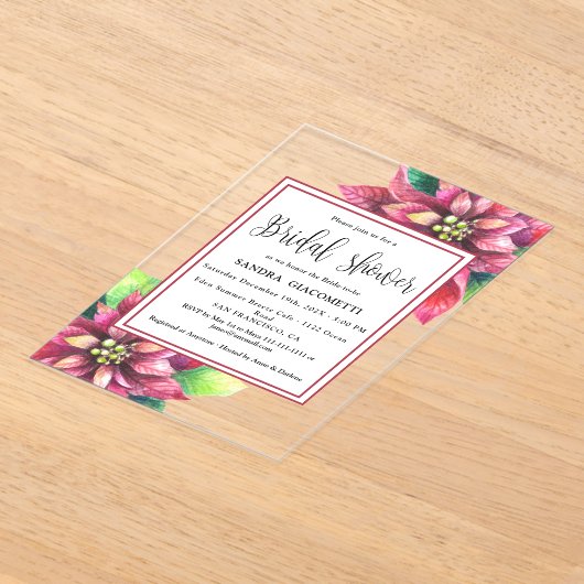 Kerst Winter Vrijgezellenfeest Acryl Uitnodigingen (Laagn)