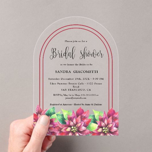 Kerst Winter Vrijgezellenfeest Acryl Uitnodigingen (Insitu (Draagbaar))