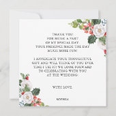 Kerst Winter Vrijgezellenfeest Bedankkaart (Achterkant)