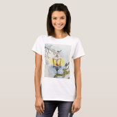 Kerst winter waterverf landschap t-shirt (Voorkant volledig)