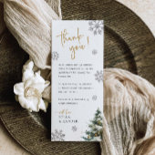 Kerst Winter Wedding Bedankt Place Card Menu