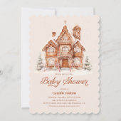 Kerst Winter Wonderland Baby shower Kaart (Voorkant)